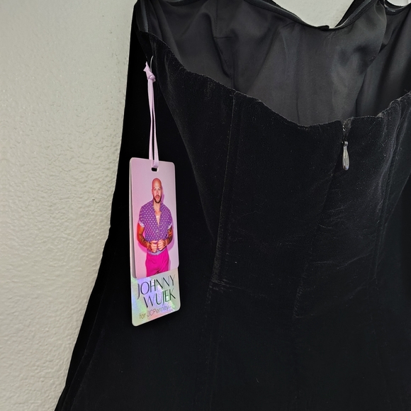 Johnny Wujek for JCPenney Black Velvet Sweetheart Neck Corset Top – Size 5 – NWT - Picture 4 of 10